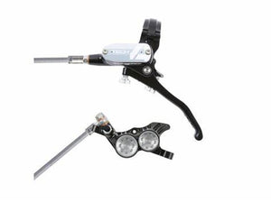 FREIN HOPE TECH 4 V4 ARGENT/NOIR  (durite aviation) gauche T4V4SBL